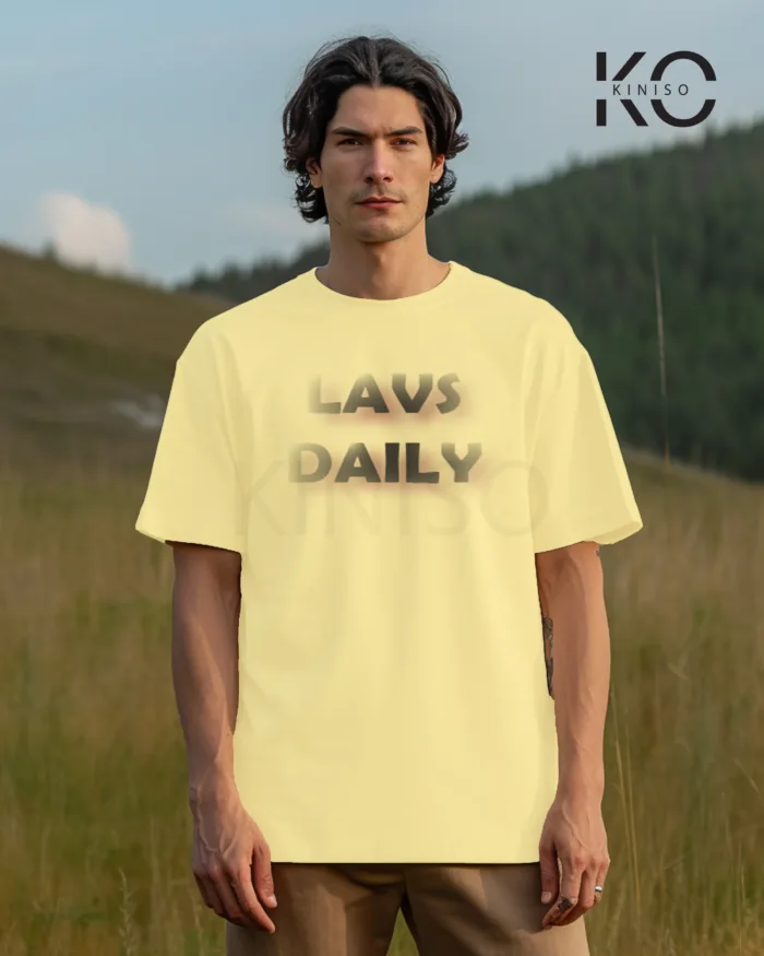 Graphic vehicle t shirt for males with LAVS DAILY Style Printed - Image 6
